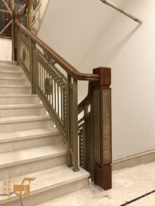 Rampe d'escalier en cuivre antique chinoise pour terrasse, villa <span class=keywords><strong>et</strong></span> sol, matériau en laiton, décoration de la maison - Product Image 3
