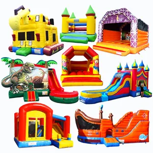 Trampoline With Slide Water Blob Pool Big Inflatable Bouncer Birthday Bouncy Castle Bounce House And Wholesale