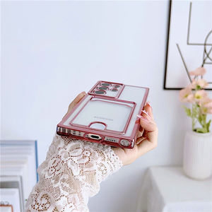 Para <span class=keywords><strong>Samsung</strong></span> Galaxy <span class=keywords><strong>Note</strong></span> 20 Ultra S23 S22 S21 <span class=keywords><strong>S20</strong></span>, billetera transparente suave, tarjetero de TPU, funda para teléfono - Product Image 4
