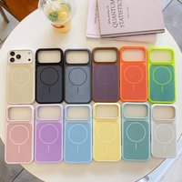 iPhone 17 Pro Max için uygun büyük delikli, çift renkli sıvı silikon ince halka mıknatıslı telefon kılıfı, Apple 17 için cilt hissi veren.