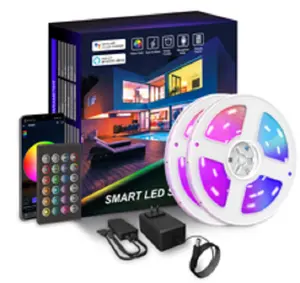 WiFi LED-Streifen leuchten Tuya Smart Life Flexibles Licht RGBIC 5050 Desktop-Bildschirm TV Hintergrund beleuchtung Dioden band Unterstützung Alexa Google