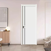 Porte intérieure en PVC pour chambre à coucher, design moderne, finition de luxe haut de gamme, imperméable, couleurs personnalisables, portes en bois WPC