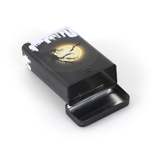 Caja de lata de metal personalizada con tapa abatible para almacenamiento de tabaco de cigarrillos caja de embalaje de lata <span class=keywords><strong>rectangular</strong></span> para venta al por mayor - Product Image 3