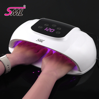 Lampe à ongles UV LED SML à commande tactile, affichage numérique, quatre minuteurs, mode indolore, séchage rapide du gel pour salon de manucure et manucure à domicile