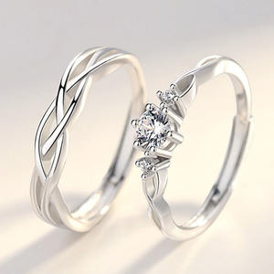 Anillos de Compromiso, Anillos de Promesa, Anillos de Boda Ajustables para Parejas, Precio de Fábrica, Anillos a Juego para Parejas - Product Image 6