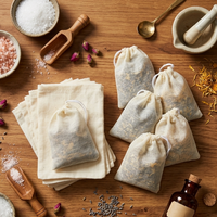 Sacs de bain réutilisables DIY personnalisés 10x15cm, grands sachets de thé aux herbes, pochette en coton mousseline pour le rangement