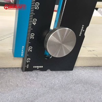 Règle de mesure multifonctionnelle de poche 100 mm en alliage d'aluminium anodisé, réglable, pour dessinateurs et architectes, personnalisable (DIY)