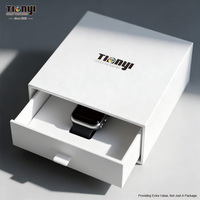 Caja de Papel Rígida Personalizada para Empaque de Relojes Inteligentes con Bandeja de Plástico, Impresión UV, Laminación Suave al Tacto, Papel Ecológico