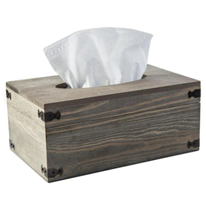 Pan desktop bathroom toilet living room tissue box design wood retro style wooden custom issue box holder
