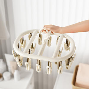 ราวตากผ้าแบบวงกลมพร้อมคลิปหนีบ ยี่ห้อ Wenzhou รุ่น JZ0931 สำหรับจัดระเบียบเสื้อผ้าในหอพักหรือระเบียง - Product Image 3