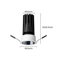 COB Spot Lighting Led Downlight avec réflecteur doré Projecteur à led monté en surface