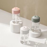 Humidificateur diffuseur de brume chaude portable, élégant et durable, avec 3 lumières réglables, alimenté par USB, pour bureau et maison, en plastique, modèle 2025