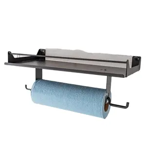 JH-Mech Multi-Purpose Organizer Anti-Rust and Durable Space Saver Easy Installation Wall mounted Paper Towel Holder