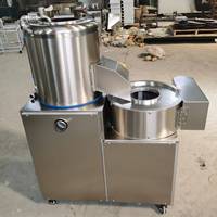 Commerciële volautomatische machine voor het reinigen, schillen, snijden en in blokjes snijden van aardappelen en knoflook voor gebruik op boerderijen - geïntegreerd voor het wassen van groenten en fruit