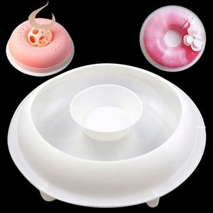 Molde de silicona grande de 10 pulgadas para hornear donuts, base para pastel, molde creativo DIY para mousse, resina OEM/ODM - Product Image 2