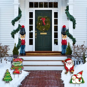 Letreros de Navidad para Jardín, Decoraciones Navideñas para Exteriores, Letrero Corrugado para Césped con Estaca de Árbol de Navidad - Product Image 3