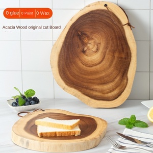 <span class=keywords><strong>Planche</strong></span> à découper crue en bois d'<span class=keywords><strong>acacia</strong></span> thaïlandais de 2.0cm d'épaisseur, lavable au lave-vaisselle, forme irrégulière pour pain, fruits et bûches - Product Image 2
