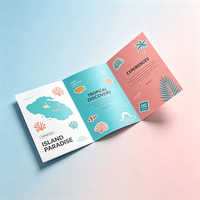 Brochures et dépliants A5 personnalisés de haute qualité en carton fantaisie, impression recyclable, plastification numérique, promotion de la marque