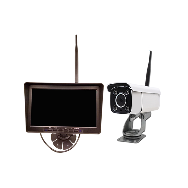 30x Zoom 2MP IPS 10.1" Rearview Mirror Security Camera 2.4GHz Wireless System for Car & Construction Site