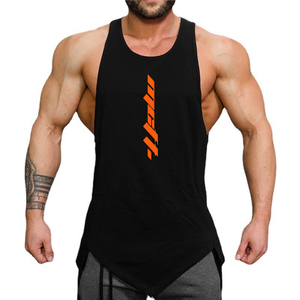 Estate fresca palestra senza maniche da <span class=keywords><strong>uomo</strong></span> in cotone canotta personalizzata canotta da <span class=keywords><strong>uomo</strong></span> <span class=keywords><strong>abbigliamento</strong></span> Fitness alta qualità gilet da <span class=keywords><strong>uomo</strong></span> in tinta unita - Product Image 1