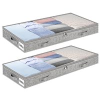 Boîte de rangement sous canapé-lit ultra-mince 10 cm, organisateur plat en tissu, panier de rangement transparent sous lit, style japonais