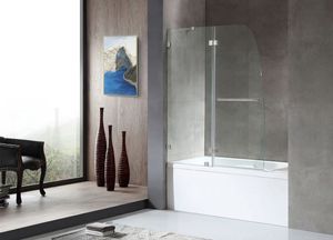 Charnière sans cadre porte salle de bain clair panneau de verre trempé <span class=keywords><strong>baignoire</strong></span> douche porte enceinte bain douche écran - Product Image 4