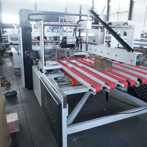 QZD Eenvoudig te bedienen vouwlijmmachine, golfkartonnen doosvormmachine, instelbare snelheid kartonnen lijmmachine - Product Image 3