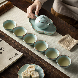 Taza de Té de Cerámica Ru, Taza Individual de Maestro, Estilo Chino Tradicional, Porcelana Hecha en el Condado de Dehua - Product Image 5
