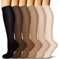 Chaussettes de compression personnalisées pour varices, élastiques, 20-30 mmHg, hauteur genou