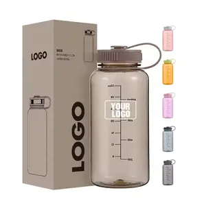 High Quality Big Capacity 32oz Plastic Sport Bottle Water For Gym Easy To Carry Wide Mouth Tritan Bottle