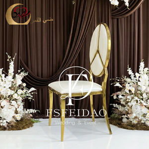 Modern Gold Metal Hotel Chair White <b>Cushion</b> Tapered Legs Solid <b>Back</b> Indoor Commercial Furniture - Product Image 3