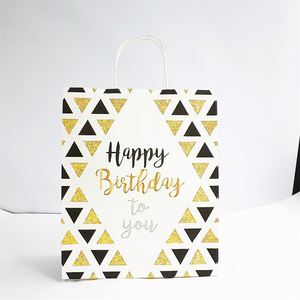 16*8*22cm Bolsas De Regalo New Design Happy Birthday Paper Grocery Party <b>Gift</b> <b>Bags</b> - Product Image 2