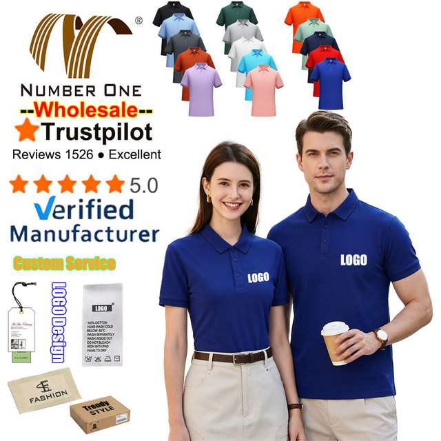 Wholesale Men's Summer Clothing Solid Polyester Unisex Office Work Uniform High Quality Custom Polo Shirts Business for Men