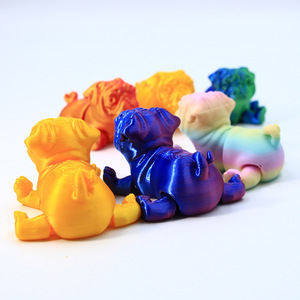 Figurines de chiens imprimées en 3D, animaux imprimés en 3D, chiots articulés réalistes et détaillés, jouets pour enfants et tout-petits, jouet anti-stress - Product Image 4
