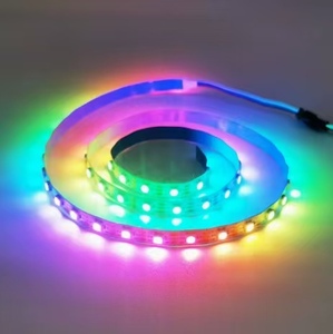 Bande LED RGB SMD5050, DC12V/24V, IP20, Haute luminosité, Télécommande USB, Largeur 8/10 mm, Garantie 3 ans, Affichage en magasin - Product Image 1