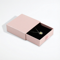 Boîte à tiroirs rose en papier d'art résistant, écologique et recyclable, avec logo personnalisé, vente en gros