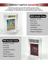 Étui magnétique en acrylique premium, protection UV et anti-rayures, support transparent pour cartes gradées, idéal pour la collection de cartes TCG