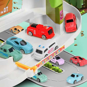 Ensemble de jeu de <span class=keywords><strong>garage</strong></span> pour enfants <span class=keywords><strong>avec</strong></span> dinosaures, mini voitures et rampe de course, parking pour jouets - Product Image 3
