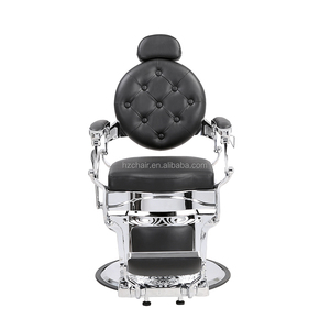 Cadeira de Barbeiro Reclinável Moderna em Couro Sintético Clássica para Barbearia e Salão de Beleza - Product Image 2