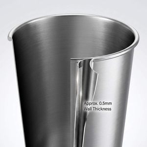 Vente en gros de gobelets empilables en acier inoxydable de 500 ml (16 onces) pour le voyage, le camping et la consommation d'eau - Product Image 3