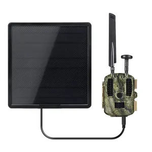 Solar Panel For Trail Camera With Built In Battery 18650 USB Type C Plug Waterproof