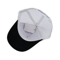 Gorras de camionero de 5 paneles con estampado de sublimación personalizado Gorras de béisbol de malla de nailon cerradas con cierre a presión