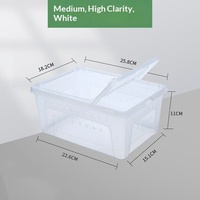 Boîte d'élevage pour reptiles, incubateur, terrarium en plastique, conteneur ventilé, enclos pour petits animaux, boîte pour éclosion, personnalisable
