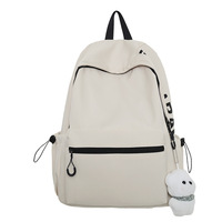 Sac à dos unisexe léger en denim au design tendance pour étudiants et lycéens, avec fermeture éclair et doublure en polyester