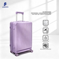 Valise hybride durable en PC avec fermeture éclair frontale, verrouillage, imperméable, écologique, légère, 4 roues pivotantes