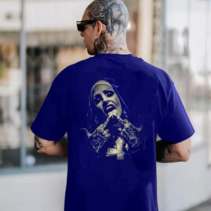 Camiseta de Hombre con Logotipo Personalizado, 250 g/m², Cuello Redondo, Impresión Serigráfica, 100% Algodón, Alta Calidad, Hombros Caídos, Talla Grande - Product Image 3