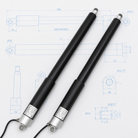Actionneur linéaire électrique à forte charge avec contrôle synchrone par capteur Hall 12V, 24V pour plateforme élévatrice avec commande par interrupteur