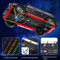 Kit d'éclairage d'ambiance extérieur pour voiture, bande lumineuse LED RGB Magic Color pour châssis, synchronisation musicale via application, télécommande