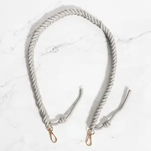 Wide braided phone shoulder rope 2 hook diy long phone lanyard woven cellphone bag strap