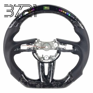 Volante de Fibra de Carbono con Pantalla LED y Cuero Perforado Personalizado para Mazda 3 Axela y Mazda 6 Atenza, Volantes de Carreras 2014-2024 - Product Image 1